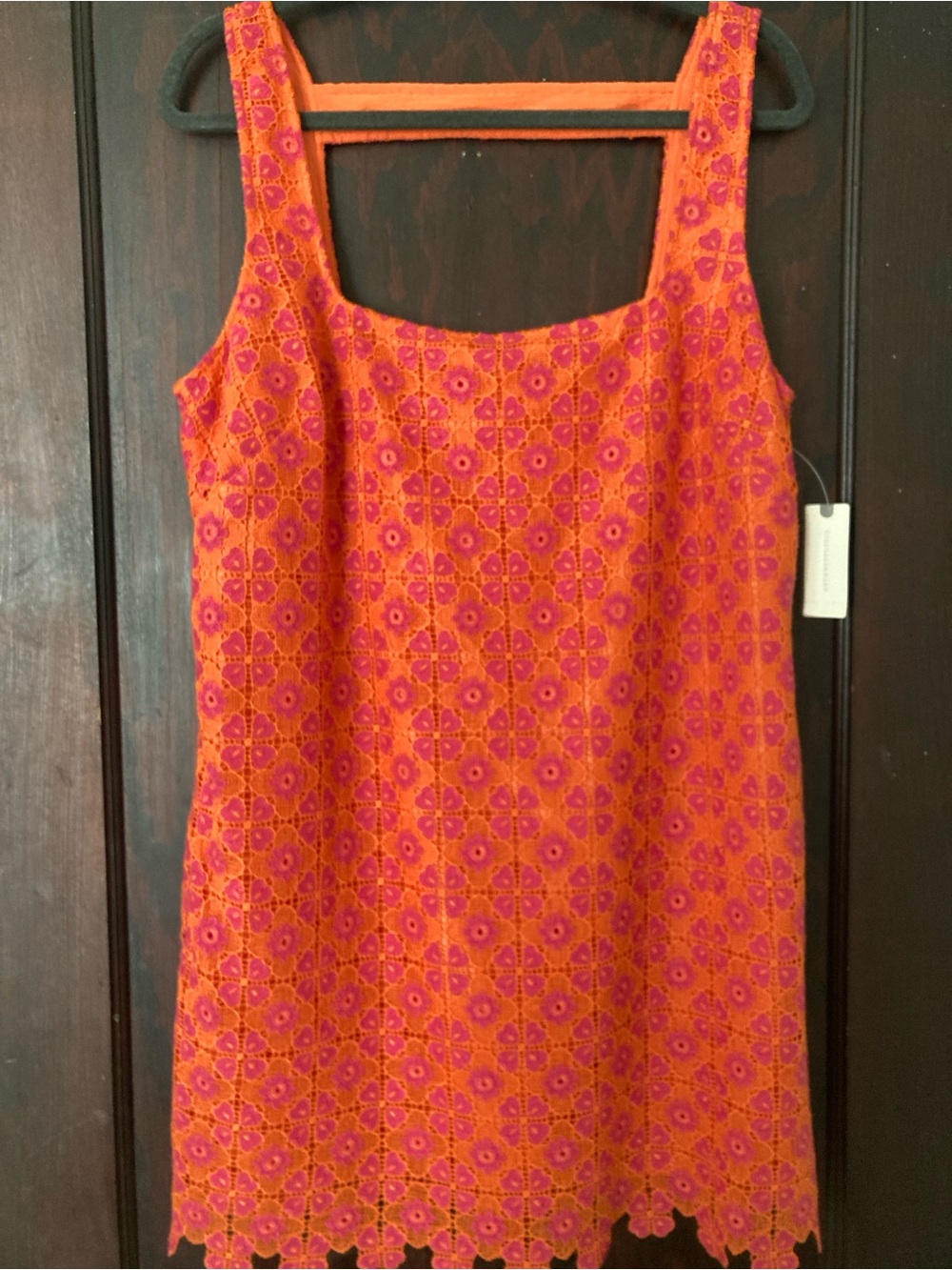 Anthropologie MAEVE Orange Eyelet Lace shift Dress new w/tags! - Picture 8 of 8